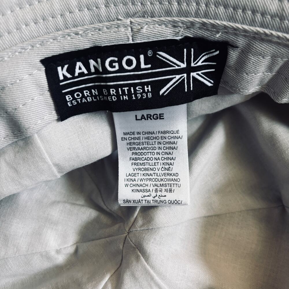 LIGHT GRAY KANGOL CASUAL BUCKET HAT LARGE - Picture 5 of 5